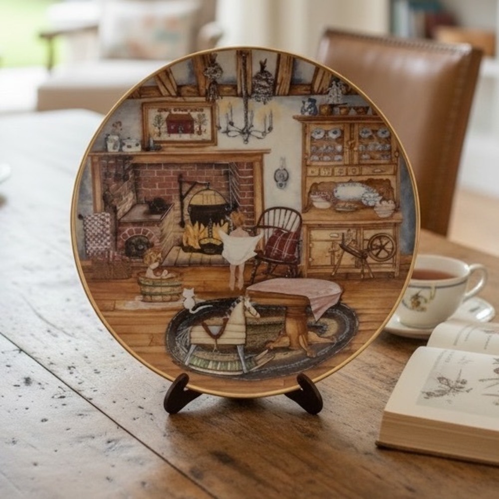Franklin Mint Saturday Night Bath Karyn Ball Limited Edition Porcelain Plate 8"